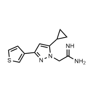 2-(5-Cyclopropyl-3-(thiophen-3-yl)-1H-pyrazol-1-yl)acetimidamide|CS-1147197
