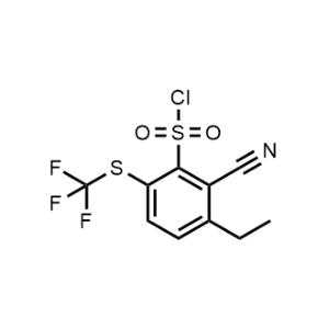 2-Cyano-3-ethyl-6-((trifluoromethyl)thio)benzenesulfonyl chloride|CS-1147492