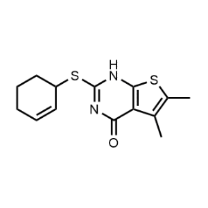 2-(Cyclohex-2-en-1-ylthio)-5,6-dimethylthieno[2,3-d]pyrimidin-4(1H)-one|CS-1147670