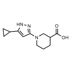 1-(5-Cyclopropyl-1H-pyrazol-3-yl)piperidine-3-carboxylic acid|CS-1147905