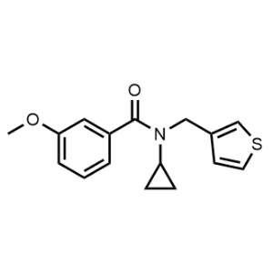N-Cyclopropyl-3-methoxy-N-(thiophen-3-ylmethyl)benzamide|CS-1148194