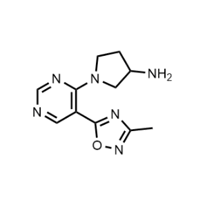 1-(5-(3-Methyl-1,2,4-oxadiazol-5-yl)pyrimidin-4-yl)pyrrolidin-3-amine|CS-1148575