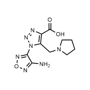 1-(4-Amino-1,2,5-oxadiazol-3-yl)-5-(pyrrolidin-1-ylmethyl)-1H-1,2,3-triazole-4-carboxylic acid|CS-1149129