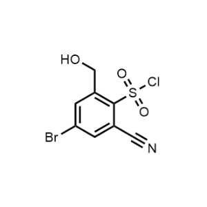 4-Bromo-2-cyano-6-(hydroxymethyl)benzenesulfonyl chloride|CS-1149996