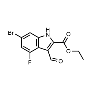 Ethyl 6-bromo-4-fluoro-3-formyl-1H-indole-2-carboxylate|CS-1150485