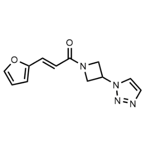 1-(3-(1H-1,2,3-Triazol-1-yl)azetidin-1-yl)-3-(furan-2-yl)prop-2-en-1-one|CS-1150523