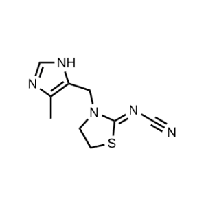 N-(3-((4-Methyl-1H-imidazol-5-yl)methyl)thiazolidin-2-ylidene)cyanamide|CS-1150573