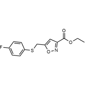 Ethyl 5-(((4-fluorophenyl)thio)methyl)isoxazole-3-carboxylate|CS-1150779
