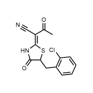 2-(5-(2-Chlorobenzyl)-4-oxothiazolidin-2-ylidene)-3-oxobutanenitrile|CS-1150793