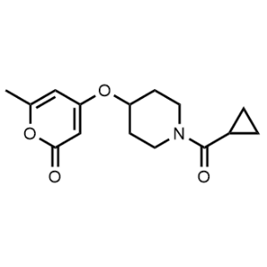 4-((1-(Cyclopropanecarbonyl)piperidin-4-yl)oxy)-6-methyl-2H-pyran-2-one|CS-1150818