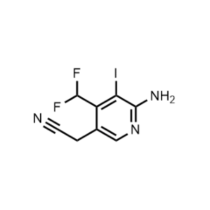 2-(6-Amino-4-(difluoromethyl)-5-iodopyridin-3-yl)acetonitrile|CS-1151285