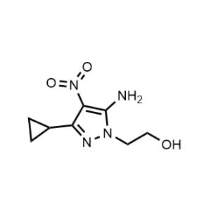 2-(5-Amino-3-cyclopropyl-4-nitro-1H-pyrazol-1-yl)ethan-1-ol|CS-1151366