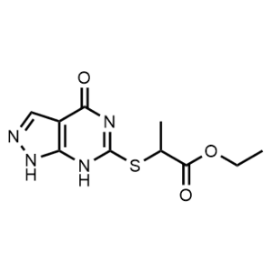 Ethyl 2-((4-oxo-4,7-dihydro-1H-pyrazolo[3,4-d]pyrimidin-6-yl)thio)propanoate|CS-1152468