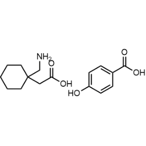 2-(1-(Aminomethyl)cyclohexyl)acetic acid compound with 4-hydroxybenzoic acid 1:1|CS-1152534
