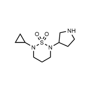 2-Cyclopropyl-6-(pyrrolidin-3-yl)-1,2,6-thiadiazinane 1,1-dioxide|CS-1152575