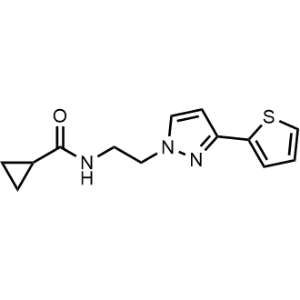 N-(2-(3-(Thiophen-2-yl)-1H-pyrazol-1-yl)ethyl)cyclopropanecarboxamide|CS-1153262