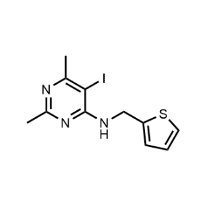 5-Iodo-2,6-dimethyl-N-(thiophen-2-ylmethyl)pyrimidin-4-amine|CS-1153625