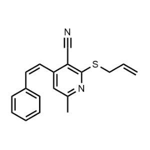 (Z)-2-(Allylthio)-6-methyl-4-styrylnicotinonitrile|CS-1154129