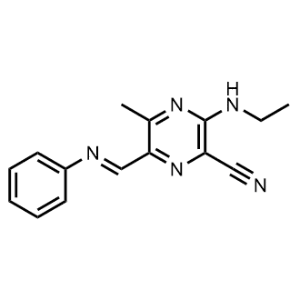 3-(Ethylamino)-5-methyl-6-((phenylimino)methyl)pyrazine-2-carbonitrile|CS-1154172