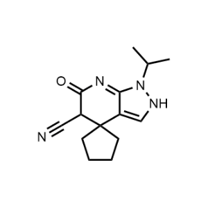 1'-Isopropyl-6'-oxo-1',2',5',6'-tetrahydrospiro[cyclopentane-1,4'-pyrazolo[3,4-b]pyridine]-5'-carbonitrile|CS-1154616