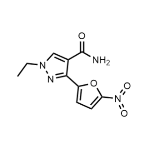 1-Ethyl-3-(5-nitrofuran-2-yl)-1H-pyrazole-4-carboxamide|CS-1155089