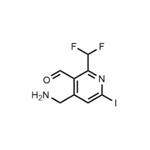 4-(Aminomethyl)-2-(difluoromethyl)-6-iodonicotinaldehyde|CS-1155153