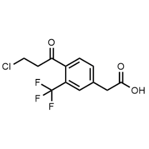 2-(4-(3-Chloropropanoyl)-3-(trifluoromethyl)phenyl)acetic acid|CS-1155237