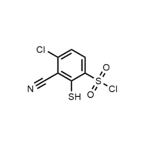 4-Chloro-3-cyano-2-mercaptobenzenesulfonyl chloride|CS-1155298