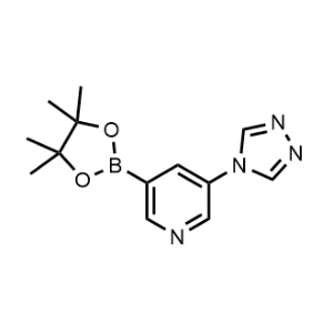 3-(4,4,5,5-Tetramethyl-1,3,2-dioxaborolan-2-yl)-5-(4H-1,2,4-triazol-4-yl)pyridine|CS-1155356