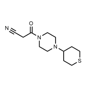 3-Oxo-3-(4-(tetrahydro-2H-thiopyran-4-yl)piperazin-1-yl)propanenitrile|CS-1155556