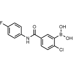 (2-Chloro-5-((4-fluorophenyl)carbamoyl)phenyl)boronic acid|CS-1156030