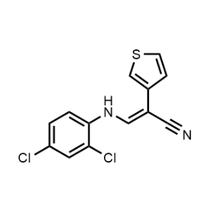 3-((2,4-Dichlorophenyl)amino)-2-(thiophen-3-yl)acrylonitrile|CS-1156342