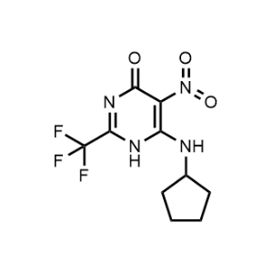 6-(Cyclopentylamino)-5-nitro-2-(trifluoromethyl)pyrimidin-4(1H)-one|CS-1156376