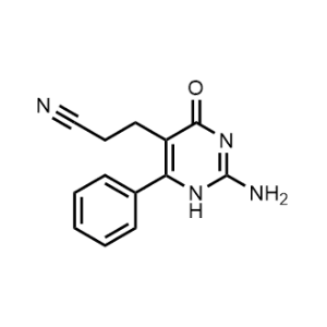 3-(2-Amino-4-oxo-6-phenyl-1,4-dihydropyrimidin-5-yl)propanenitrile|CS-1156518
