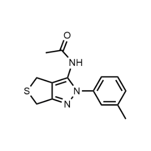 N-(2-(m-tolyl)-2,6-dihydro-4H-thieno[3,4-c]pyrazol-3-yl)acetamide|CS-1156607