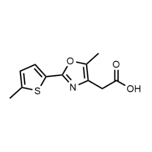 2-(5-Methyl-2-(5-methylthiophen-2-yl)oxazol-4-yl)acetic acid|CS-1156641