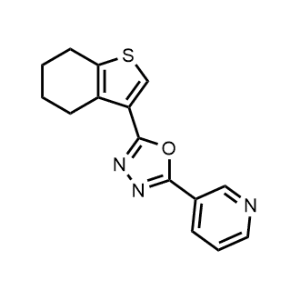 2-(Pyridin-3-yl)-5-(4,5,6,7-tetrahydrobenzo[b]thiophen-3-yl)-1,3,4-oxadiazole|CS-1157638