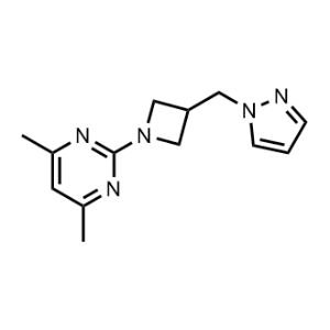2-(3-((1H-Pyrazol-1-yl)methyl)azetidin-1-yl)-4,6-dimethylpyrimidine|CS-1158083