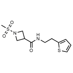 1-(Methylsulfonyl)-N-(2-(thiophen-2-yl)ethyl)azetidine-3-carboxamide|CS-1158604