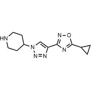 5-Cyclopropyl-3-(1-(piperidin-4-yl)-1H-1,2,3-triazol-4-yl)-1,2,4-oxadiazole|CS-1158870