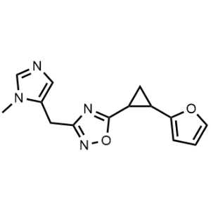 5-(2-(Furan-2-yl)cyclopropyl)-3-((1-methyl-1H-imidazol-5-yl)methyl)-1,2,4-oxadiazole|CS-1159111