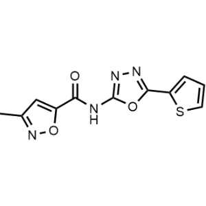 3-Methyl-N-(5-(thiophen-2-yl)-1,3,4-oxadiazol-2-yl)isoxazole-5-carboxamide|CS-1159284