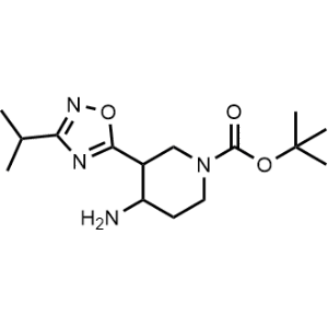 Tert-butyl 4-amino-3-(3-isopropyl-1,2,4-oxadiazol-5-yl)piperidine-1-carboxylate|CS-1160476