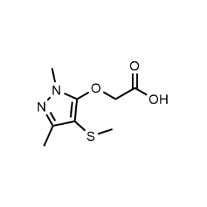 2-((1,3-Dimethyl-4-(methylthio)-1H-pyrazol-5-yl)oxy)acetic acid|CS-1160712
