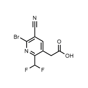 2-(6-Bromo-5-cyano-2-(difluoromethyl)pyridin-3-yl)acetic acid|CS-1161685
