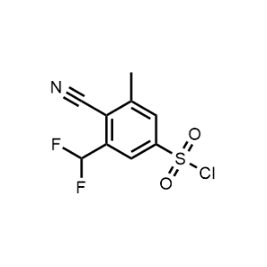 4-Cyano-3-(difluoromethyl)-5-methylbenzenesulfonyl chloride|CS-1161759