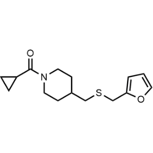 Cyclopropyl(4-(((furan-2-ylmethyl)thio)methyl)piperidin-1-yl)methanone|CS-1162236