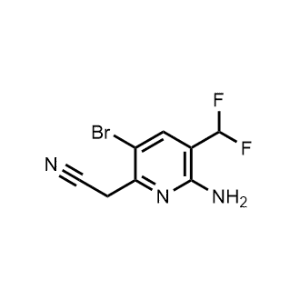2-(6-Amino-3-bromo-5-(difluoromethyl)pyridin-2-yl)acetonitrile|CS-1162972