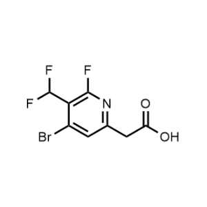 2-(4-Bromo-5-(difluoromethyl)-6-fluoropyridin-2-yl)acetic acid|CS-1163045