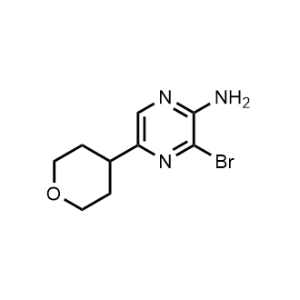 3-Bromo-5-(tetrahydro-2H-pyran-4-yl)pyrazin-2-amine|CS-1163142